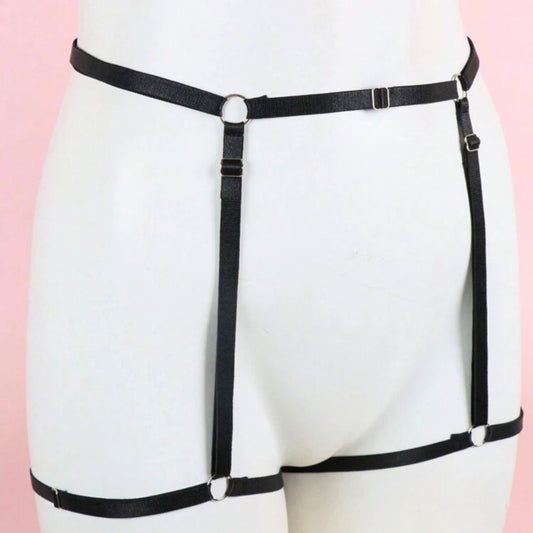 Women’s Black Elastic Thigh Garter Belt